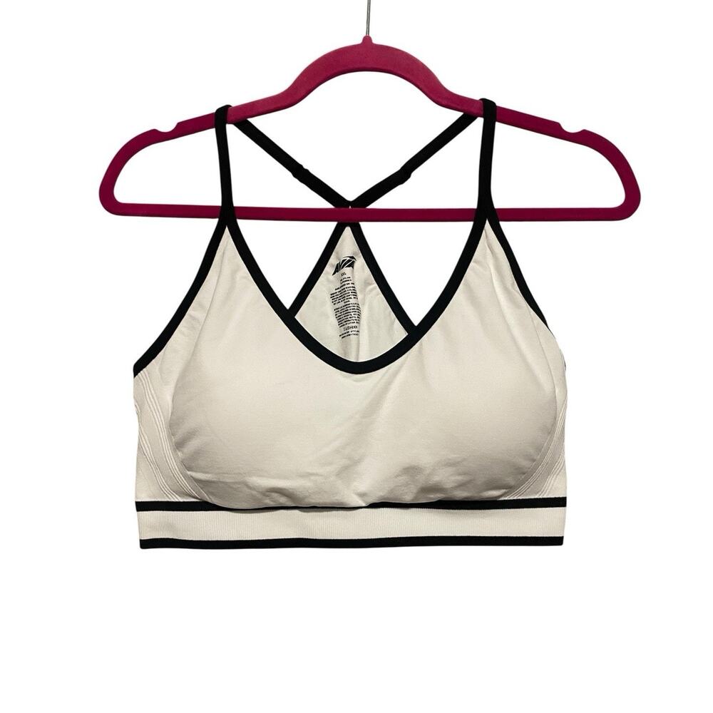 Avia Seamless Wireless White Sports Bra Plus Size XXL Racerback Activewear NWT